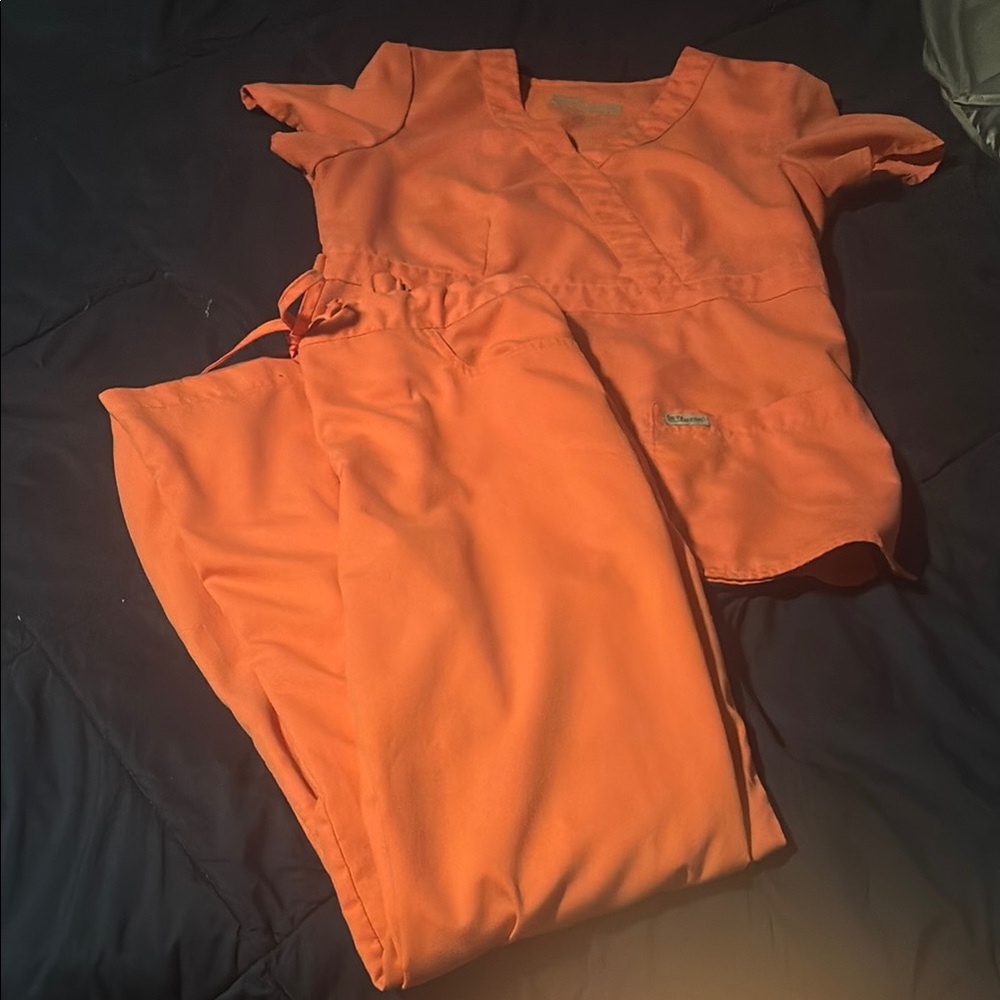 Orange Scrub Set